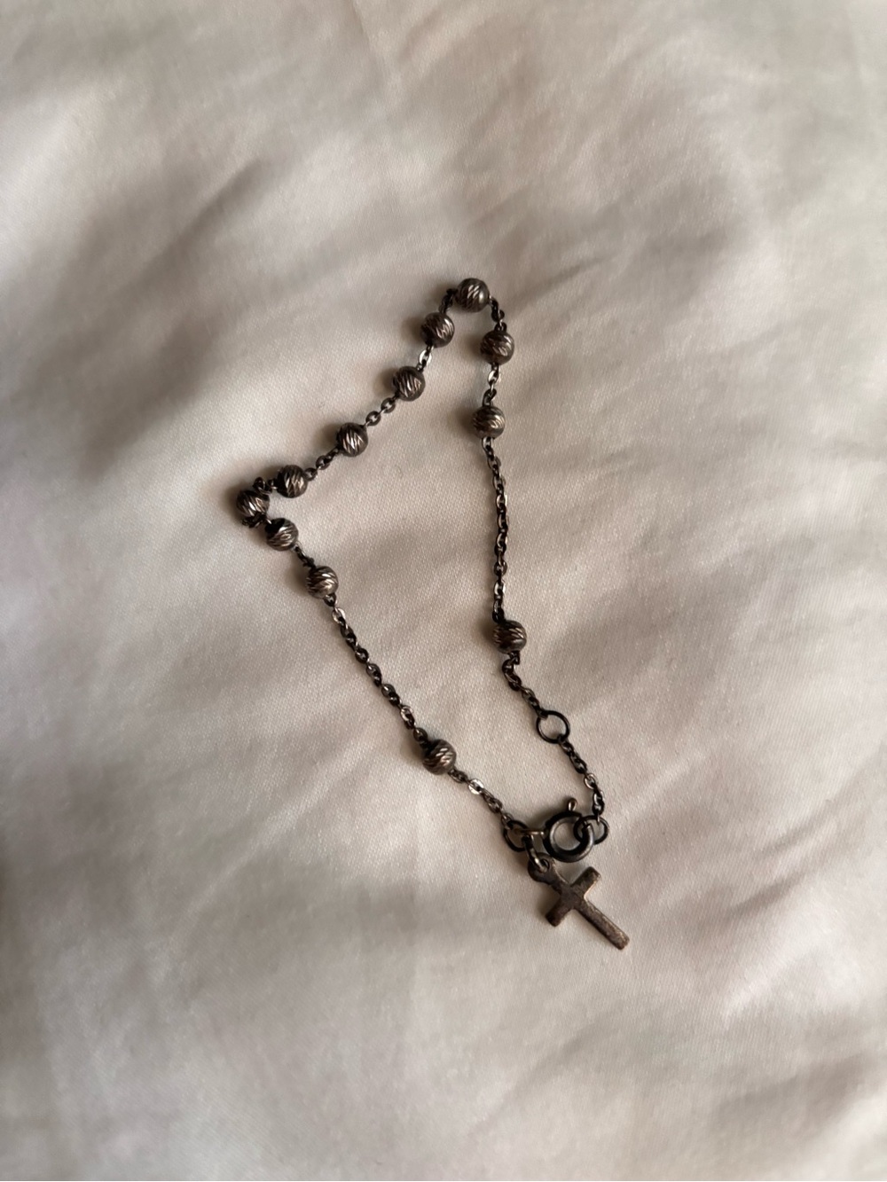 Sterling Silver Bracelet with Crucifix made in Italy